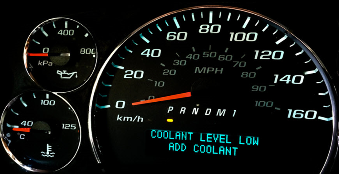 Coolant low warning
